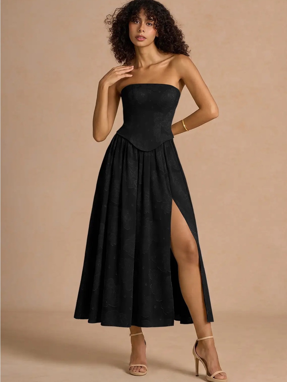Azazie Black Maxi Dress